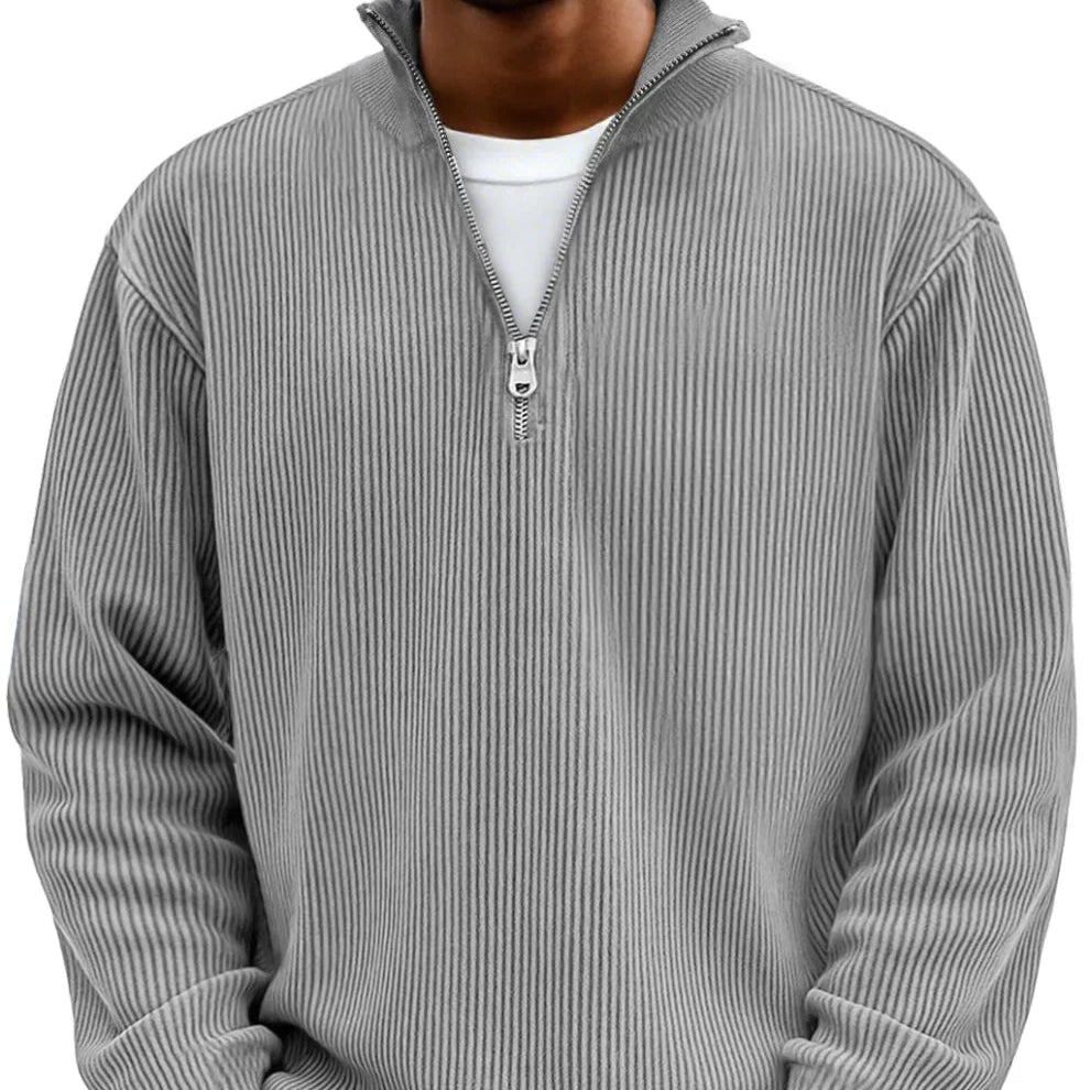Shape-Keeping Full-Zip Knit Jumper