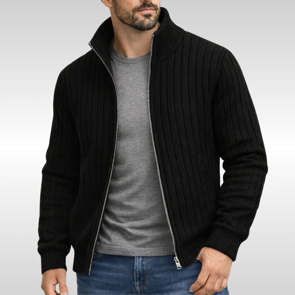 Full-Zip Soft Knit Cardigan