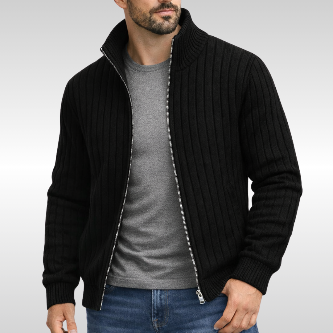Full-Zip Soft Knit Cardigan