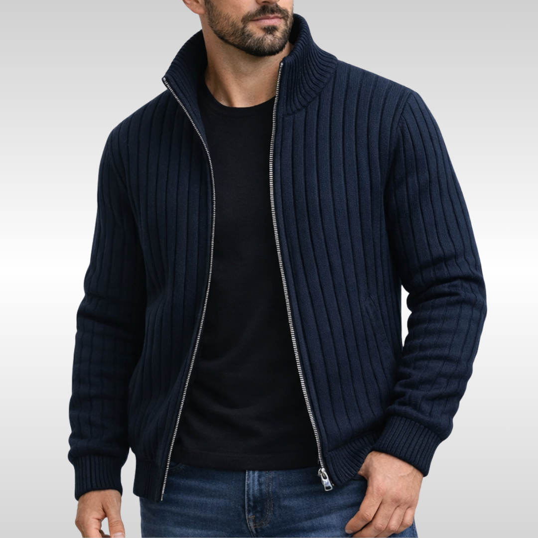 Full-Zip Soft Knit Cardigan