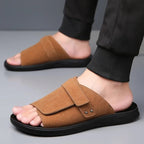 Studded Suede Pool Slides