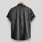 Floral Satin Short-Sleeve Shirt