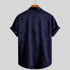 Floral Satin Short-Sleeve Shirt
