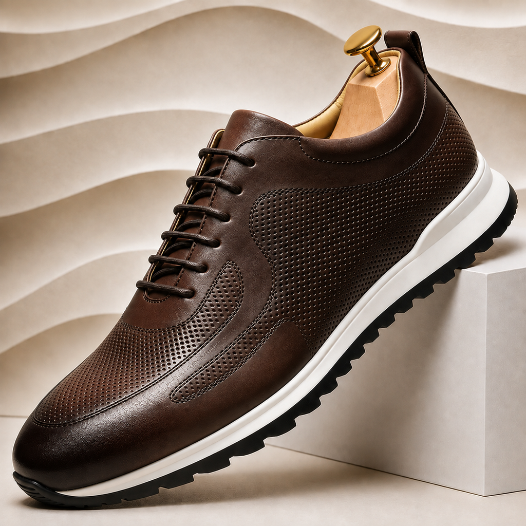 Cowhide Leather Comfort Sneakers