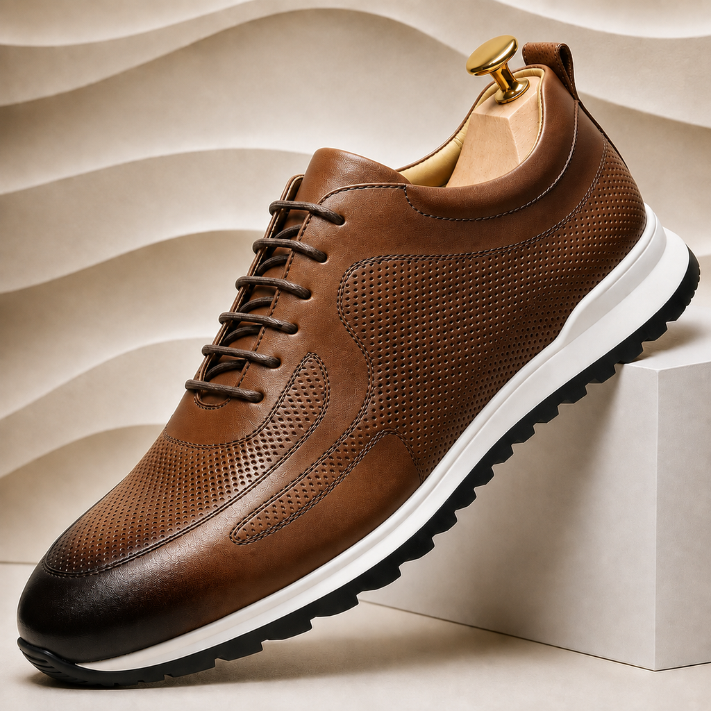 Cowhide Leather Comfort Sneakers