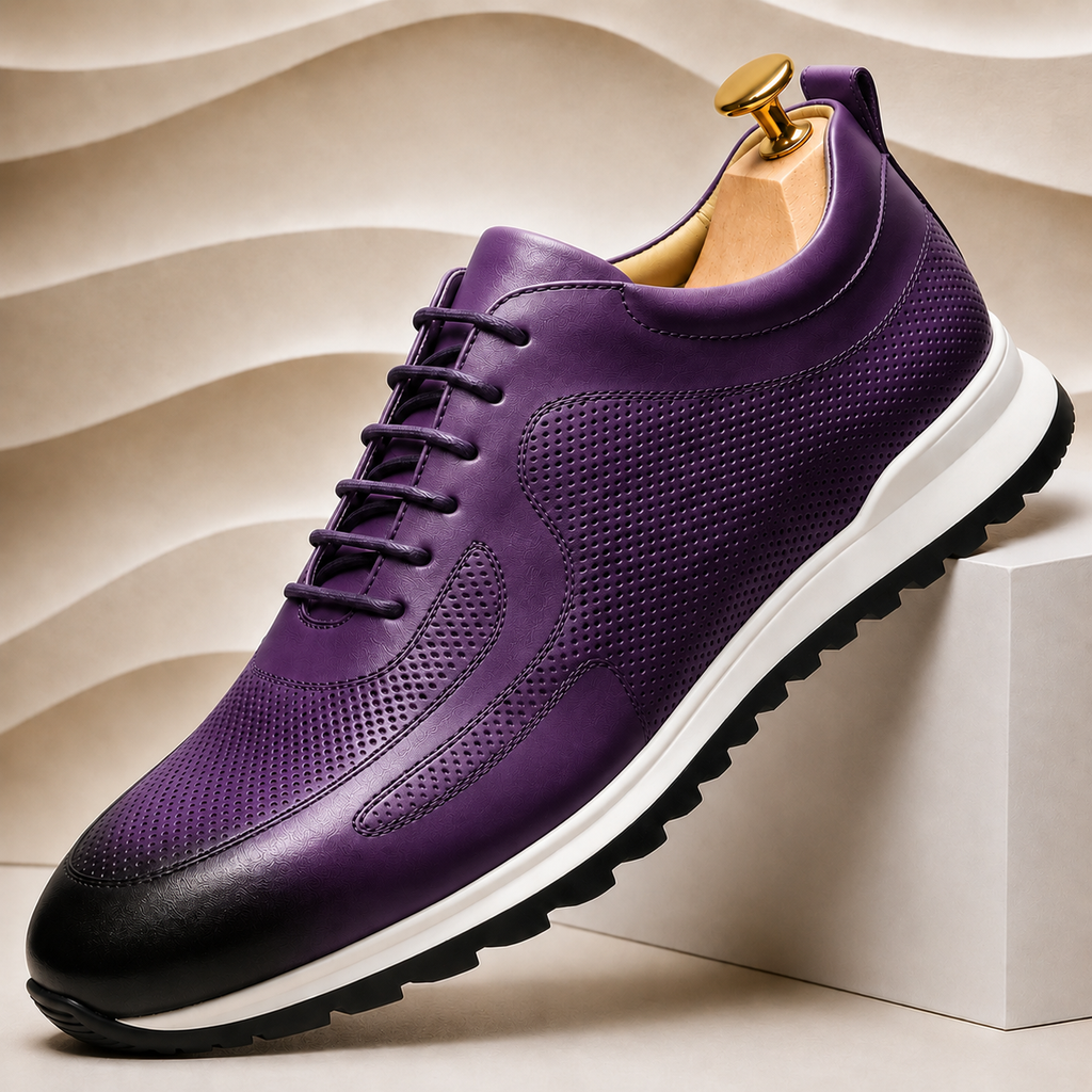 Cowhide Leather Comfort Sneakers