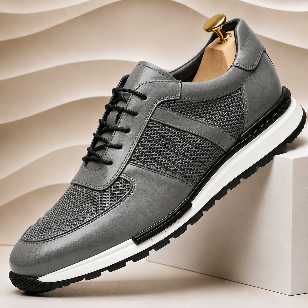 Panelled Leather Casual Sneakers