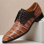 Polished Embossed Lace-Up Dress Shoe