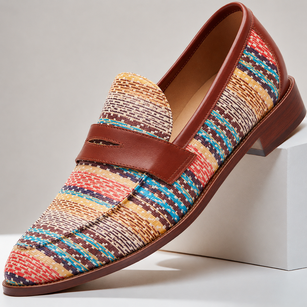 Woven Leather Summer Loafer