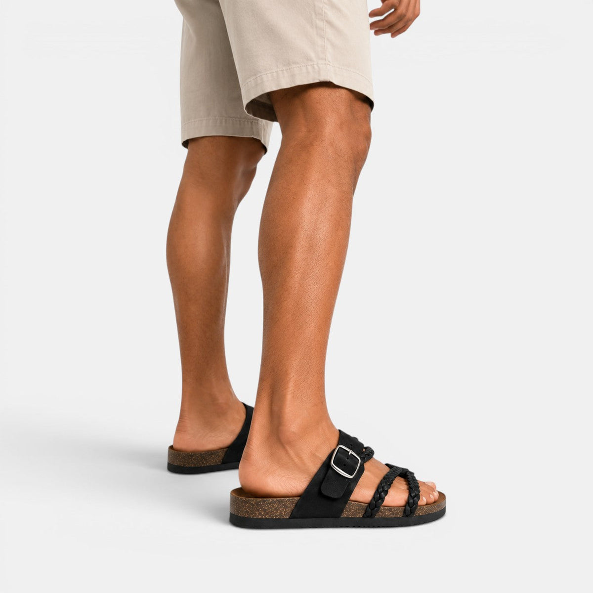 Braided Strap Leather Sandals