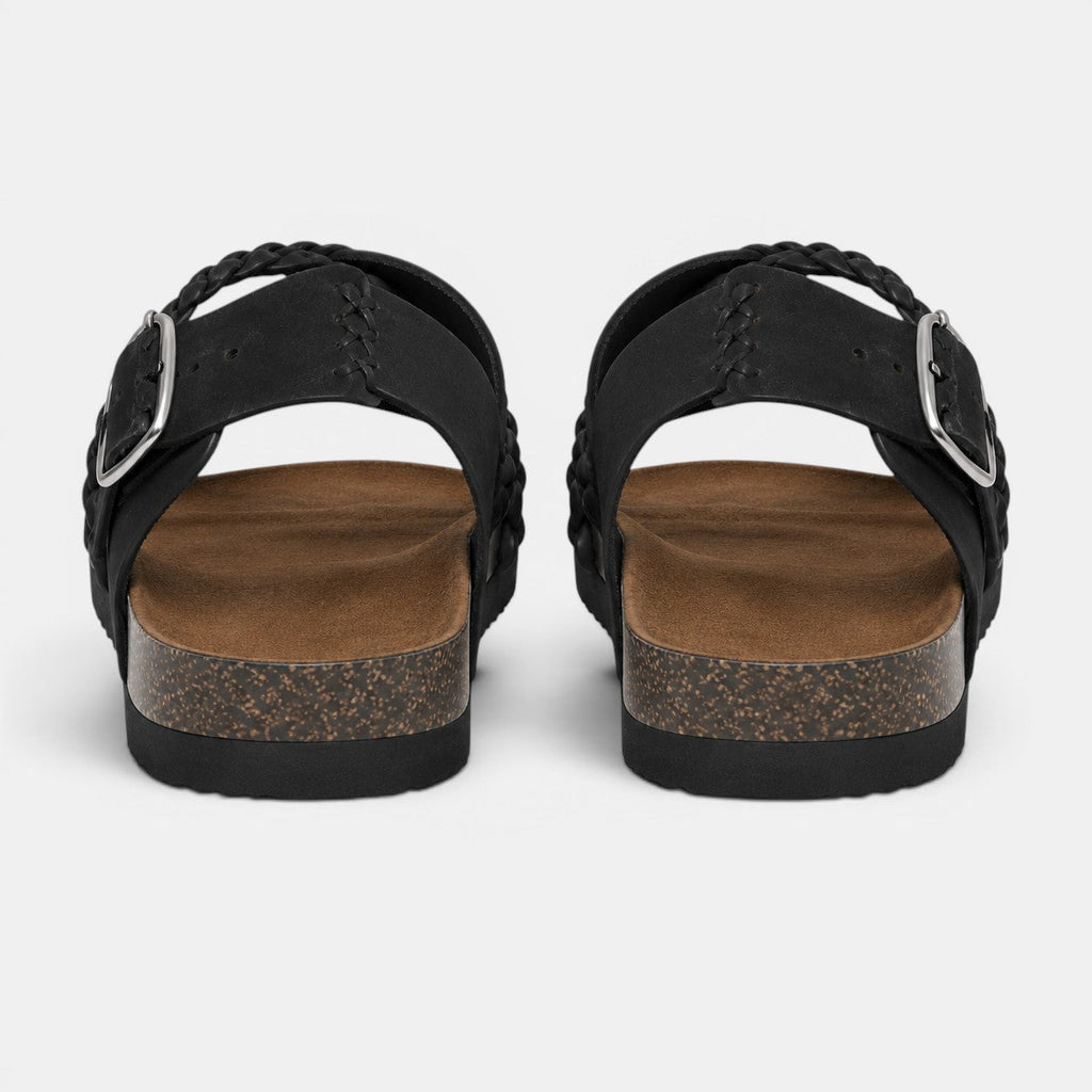 Braided Strap Leather Sandals