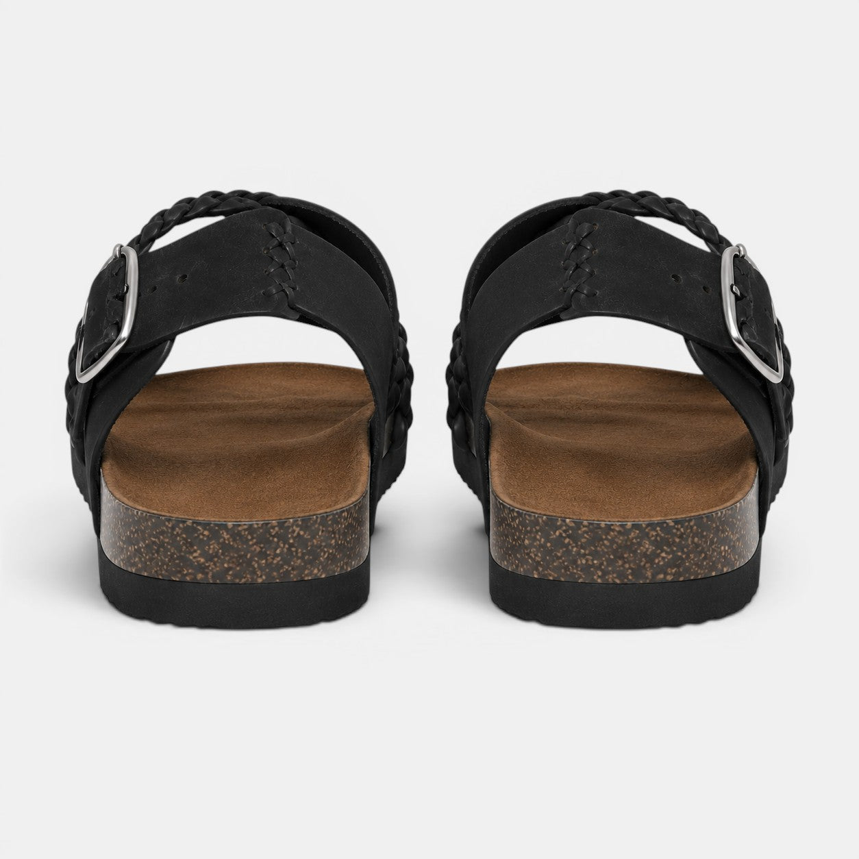 Braided Strap Leather Sandals