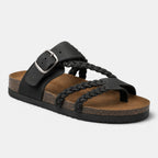 Braided Strap Leather Sandals