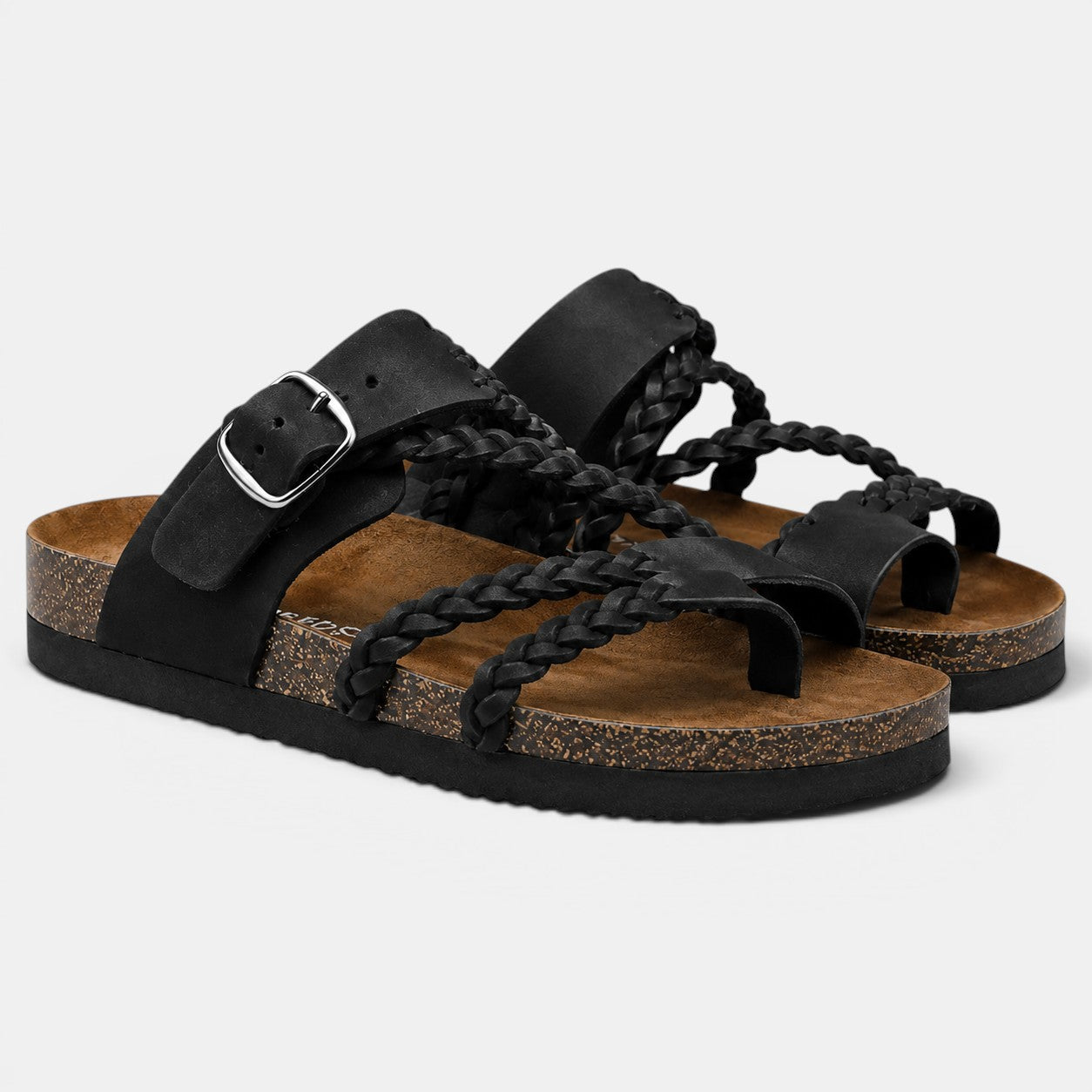 Braided Strap Leather Sandals