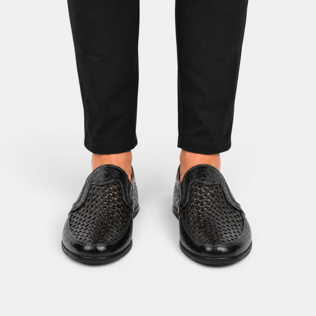 Perforated Leather Loafers