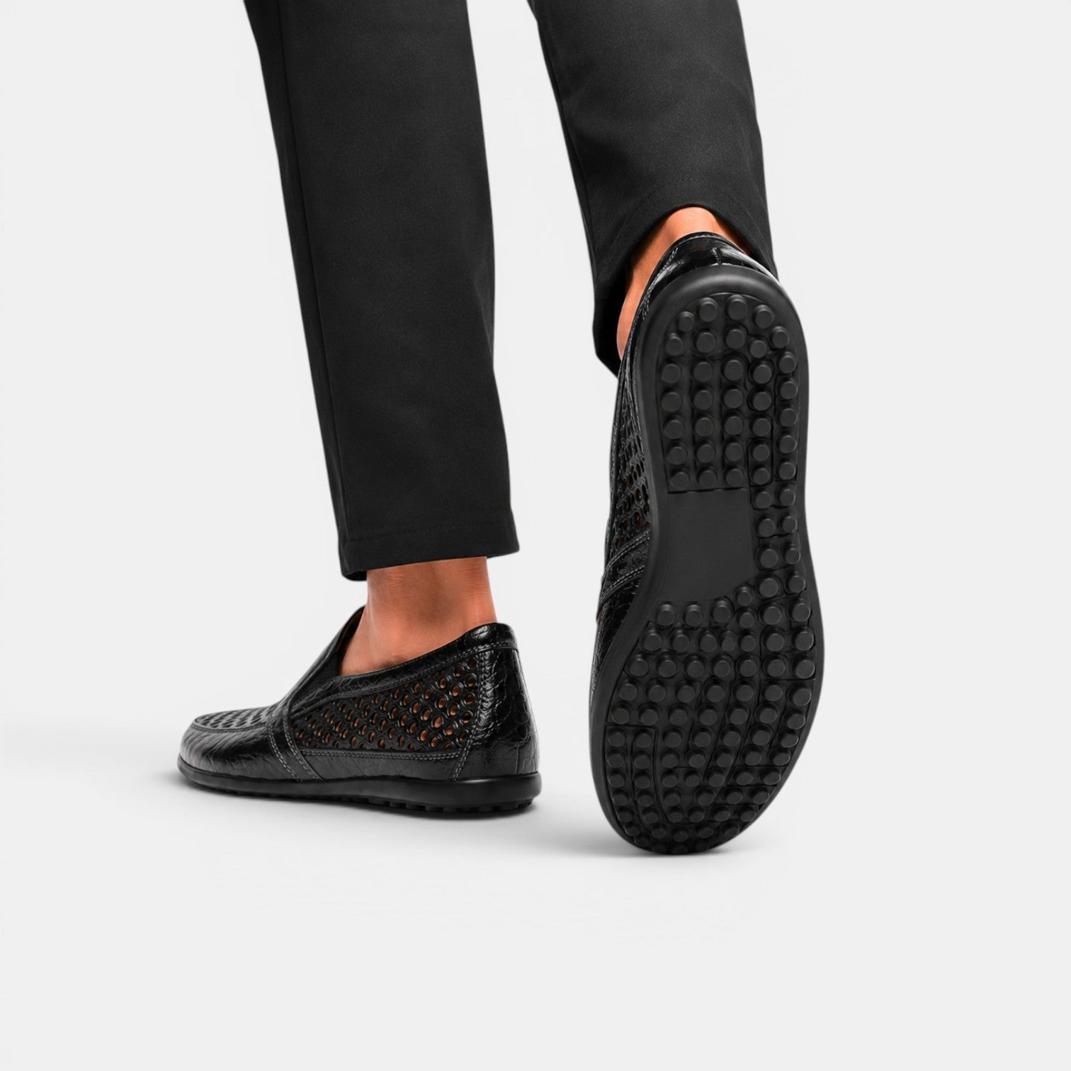 Perforated Leather Loafers