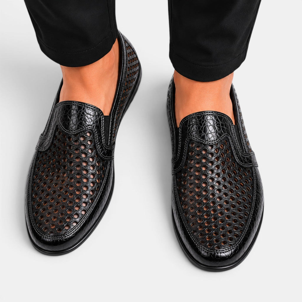 Perforated Leather Loafers