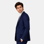 Tailored Business Blazer Cotton Linen Blend - Secranzo