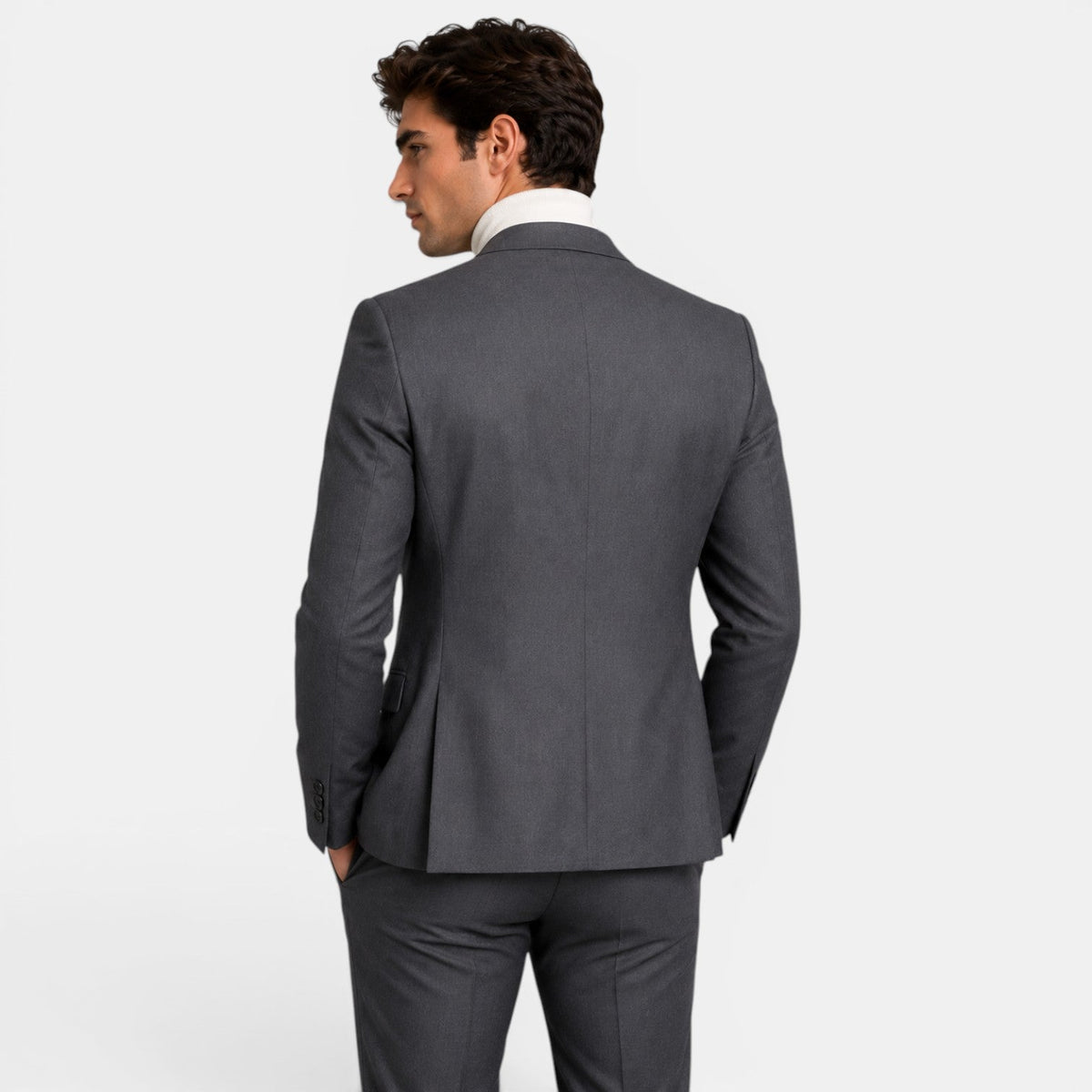 Tailored Business Blazer Cotton Linen Blend - Secranzo