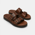 Buckle Strap Leather Sandals