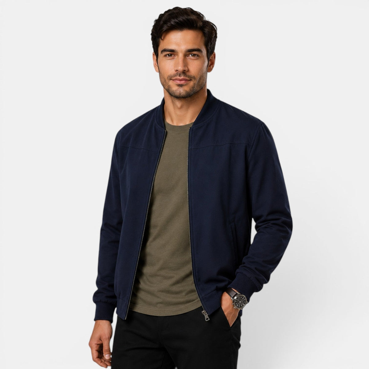 Men's Lightweight Bomber Jacket for Everyday Wear - Secranzo
