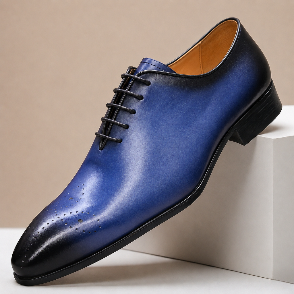 Perforated Leather Oxford Shoe