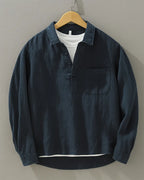 Mandarin Collar Linen Shirt