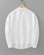 Mandarin Collar Linen Shirt