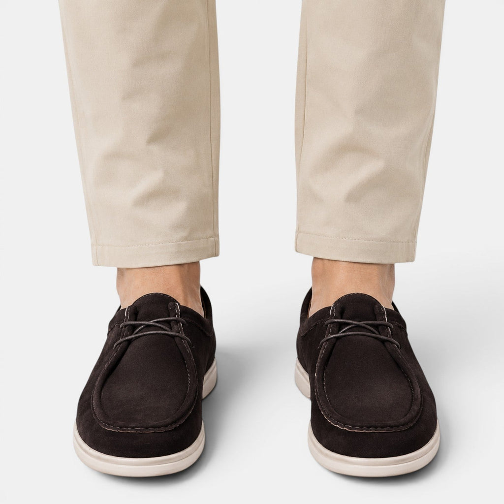 Lightweight Suede Lace-Up Office Shoe - Secranzo