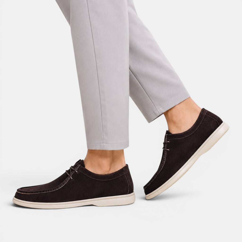 Lightweight Suede Lace-Up Office Shoe - Secranzo