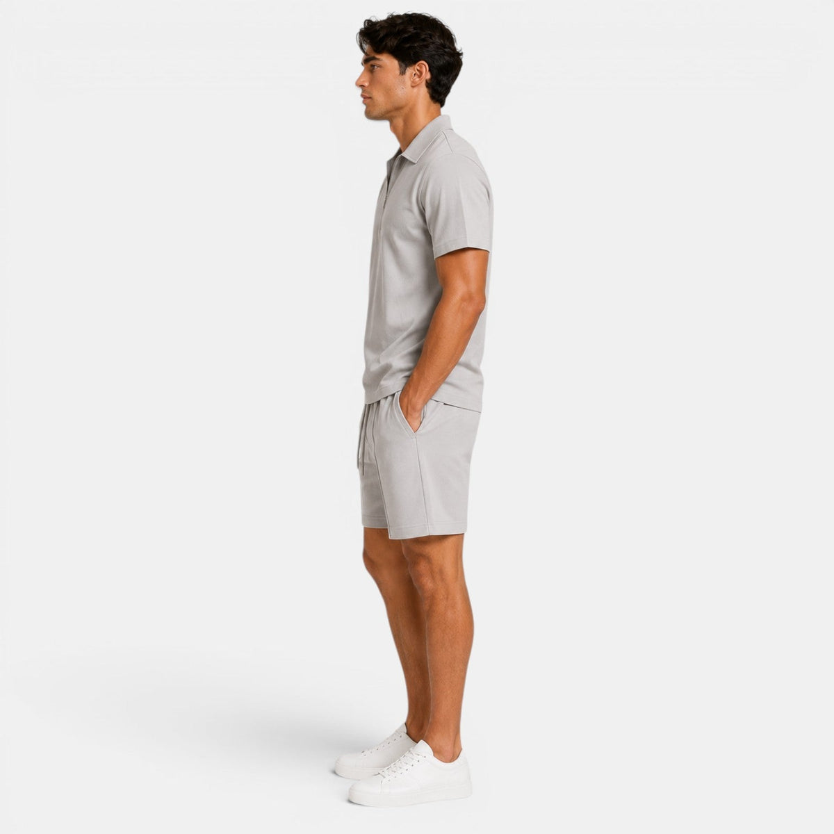 Zip Polo and Shorts Set