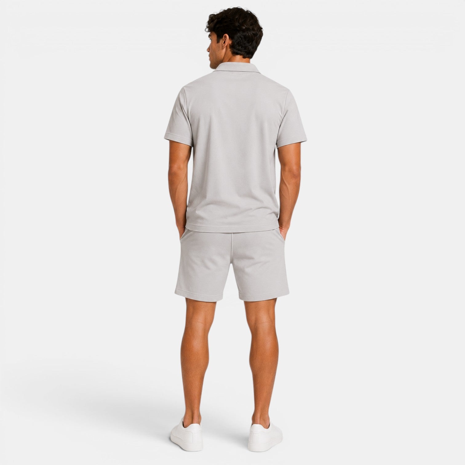 Zip Polo and Shorts Set