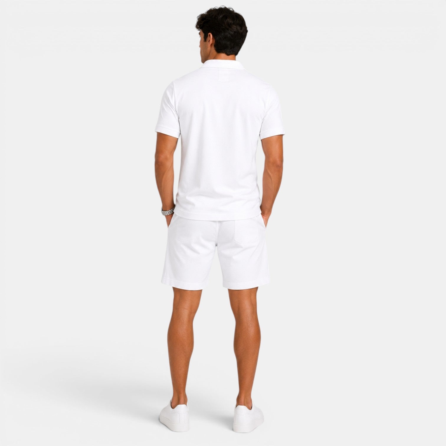 Zip Polo and Shorts Set