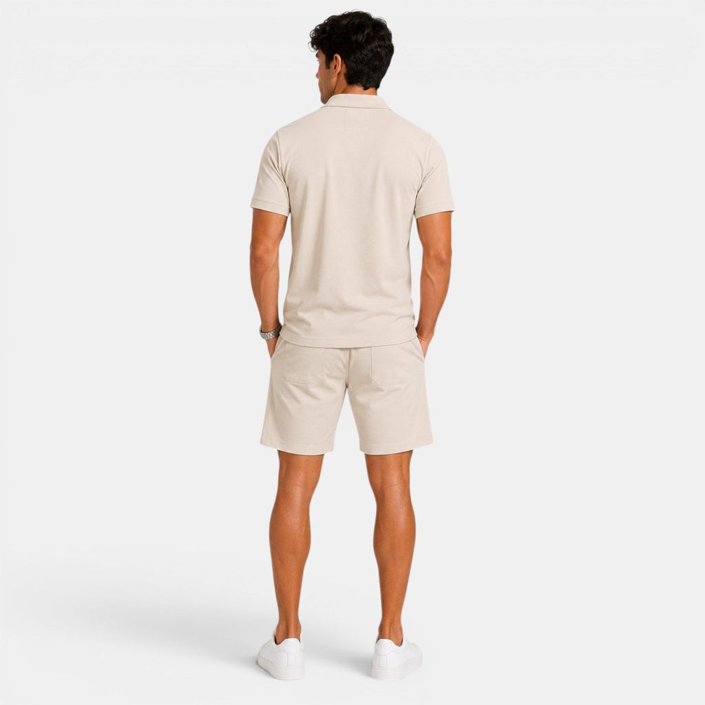 Zip Polo and Shorts Set