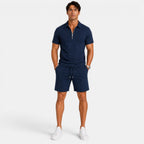 Zip Polo and Shorts Set
