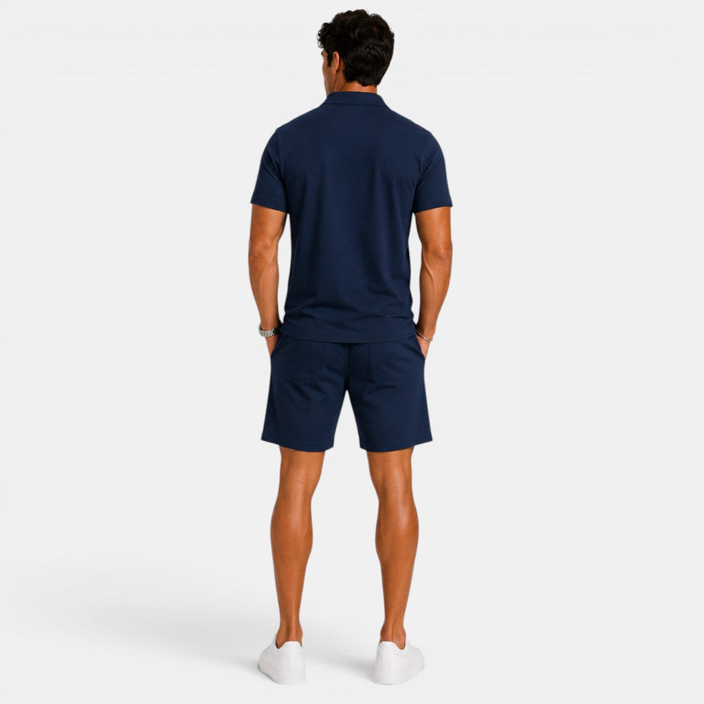 Zip Polo and Shorts Set
