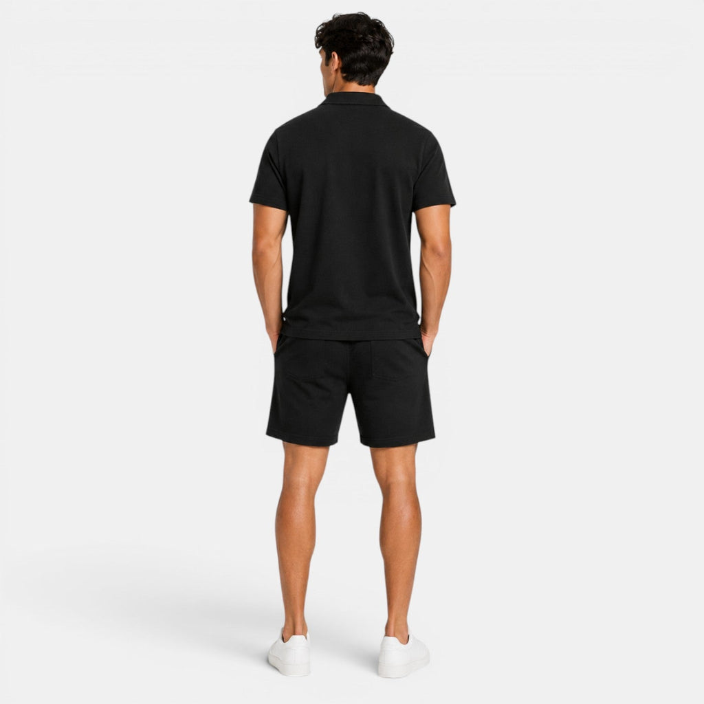 Zip Polo and Shorts Set