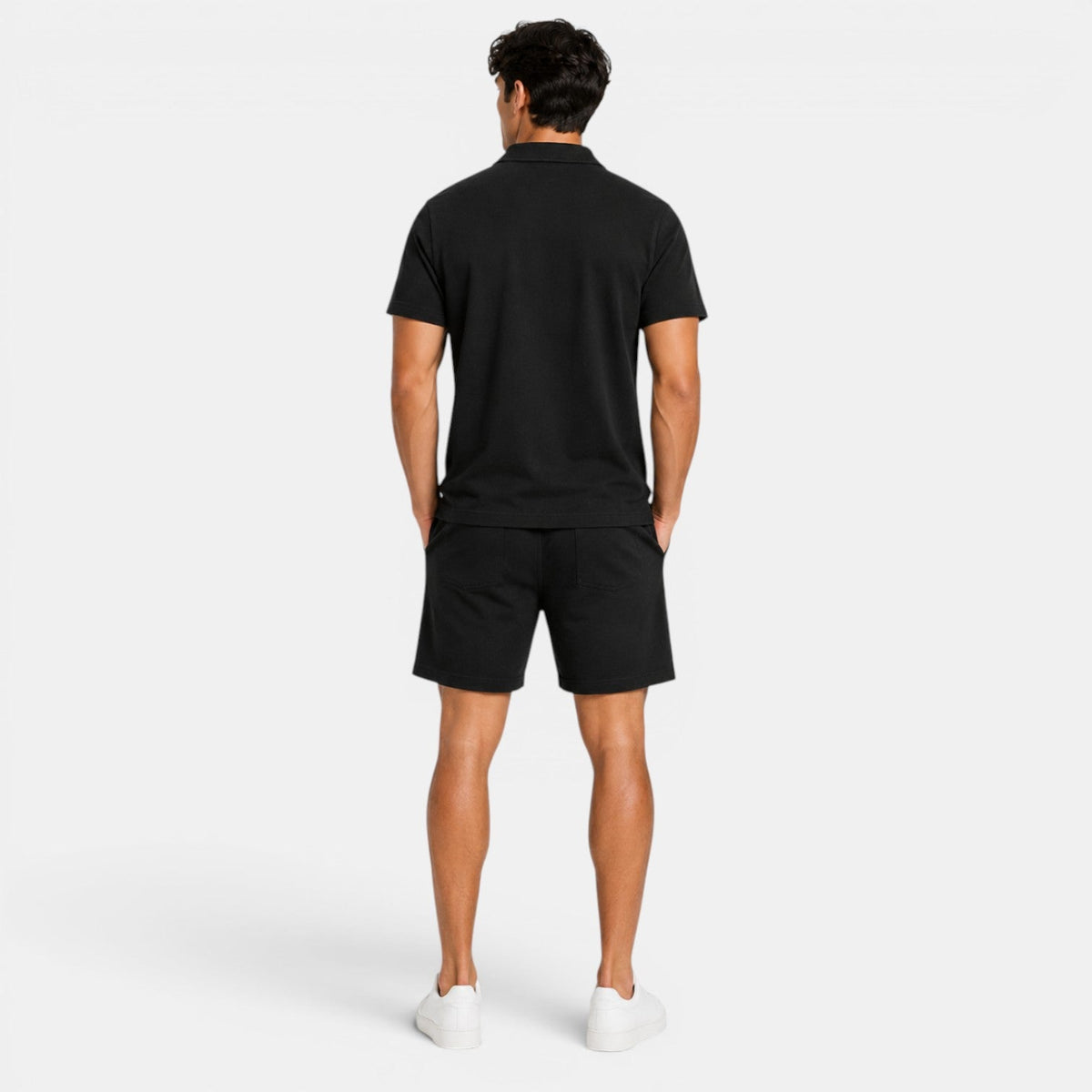 Zip Polo and Shorts Set