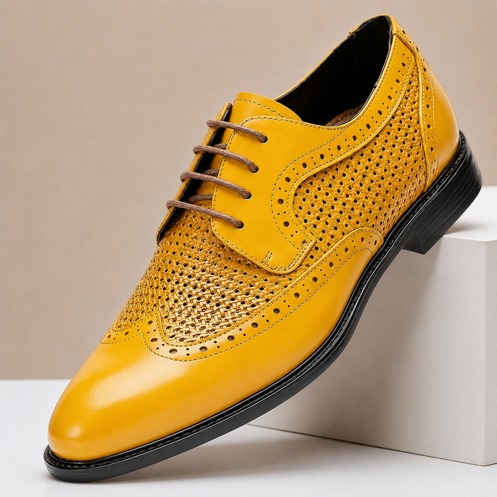 Panelled Full-Grain Leather Dress Shoe