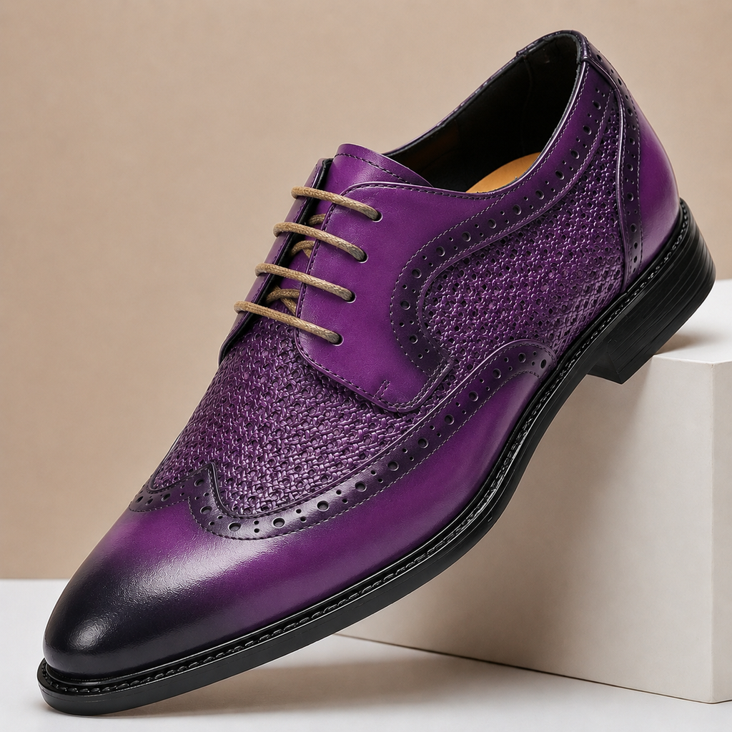 Panelled Full-Grain Leather Dress Shoe