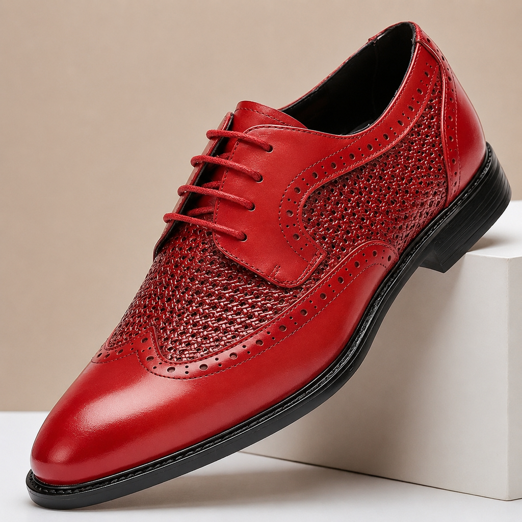 Panelled Full-Grain Leather Dress Shoe