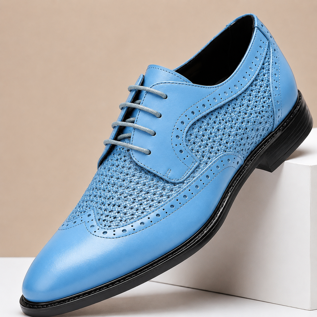 Panelled Full-Grain Leather Dress Shoe