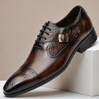 Cap-Toe Leather Dress Shoes