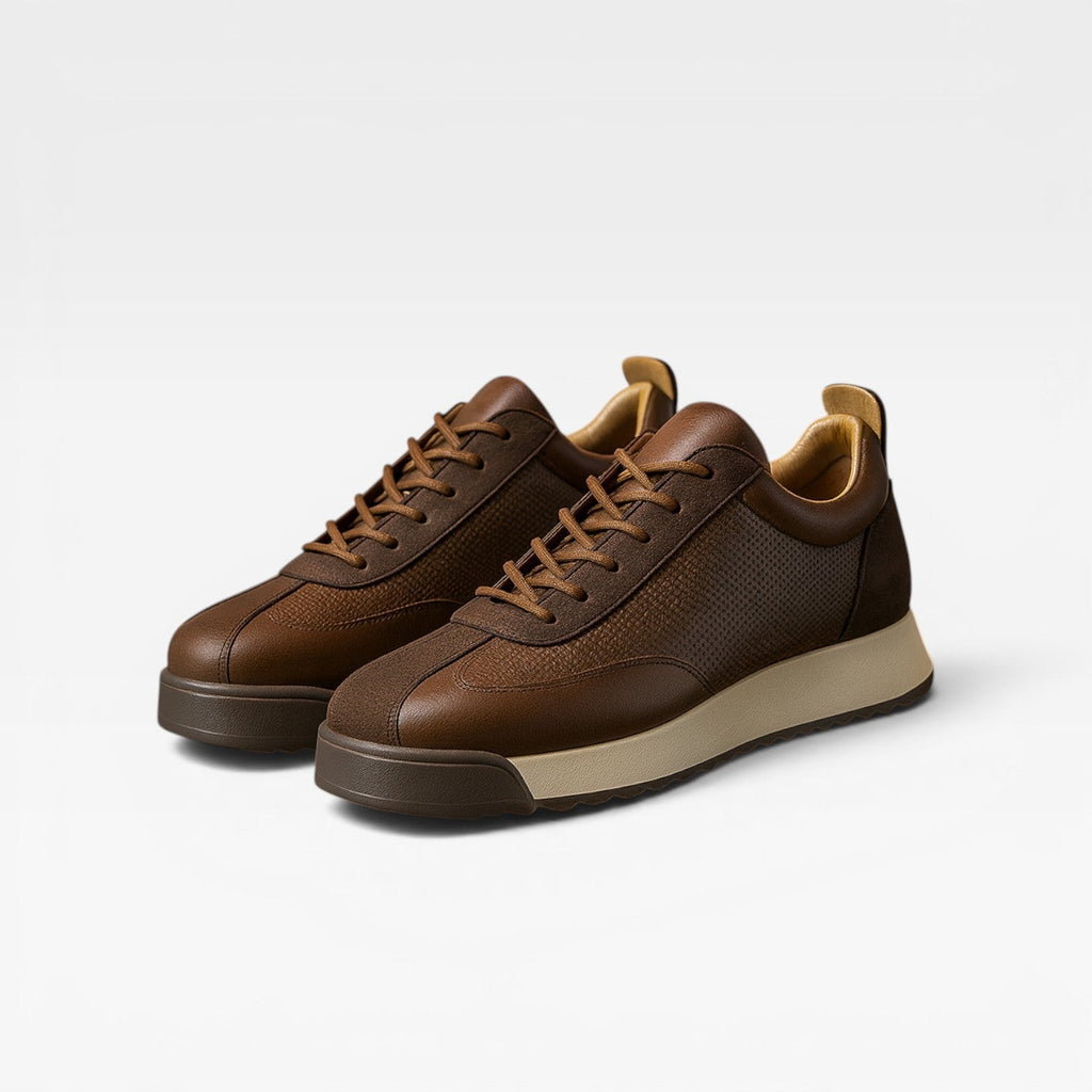 Classic Leather Lace-Up Sneakers