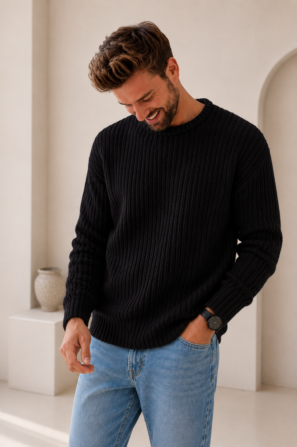 Chunky Crew Neck Jumper