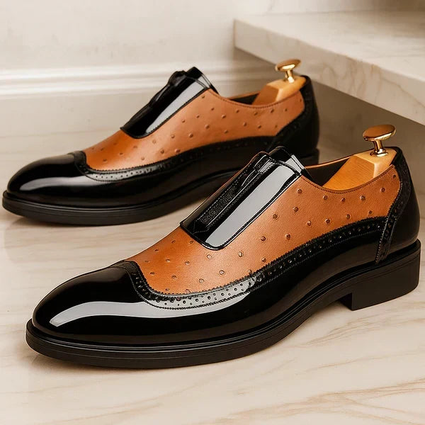 Ostrich Leather Zip Oxford