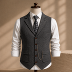 Herringbone Tweed Waistcoat