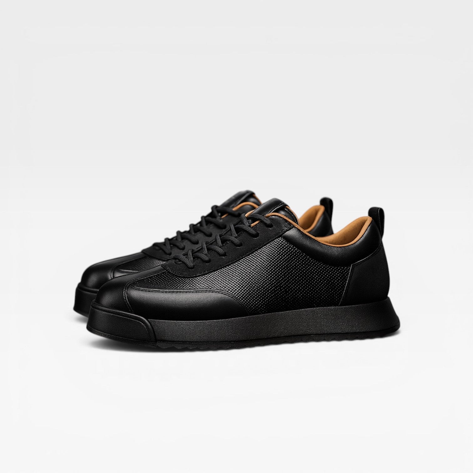 Classic Leather Lace-Up Sneakers