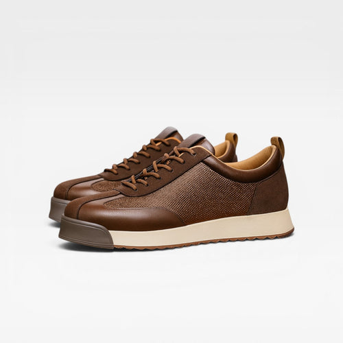 Classic Leather Lace-Up Sneakers