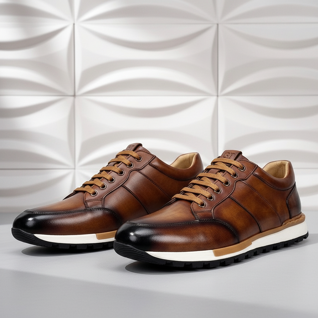Full-Grain Leather Sneakers